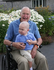 bush 41 shaves head