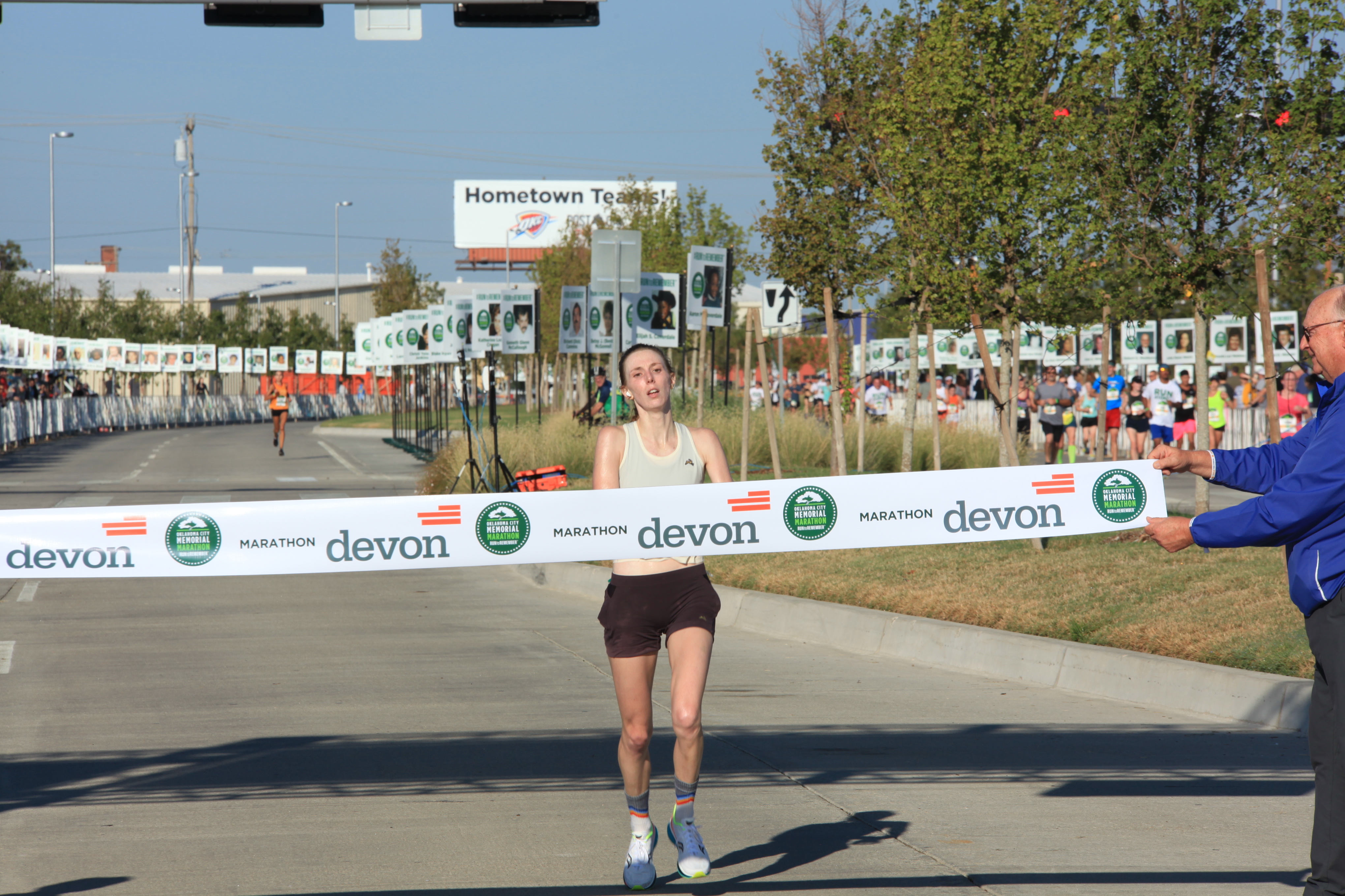 Layne Hammer wins the Women's Oklahoma City Memorial Marathon 2021 