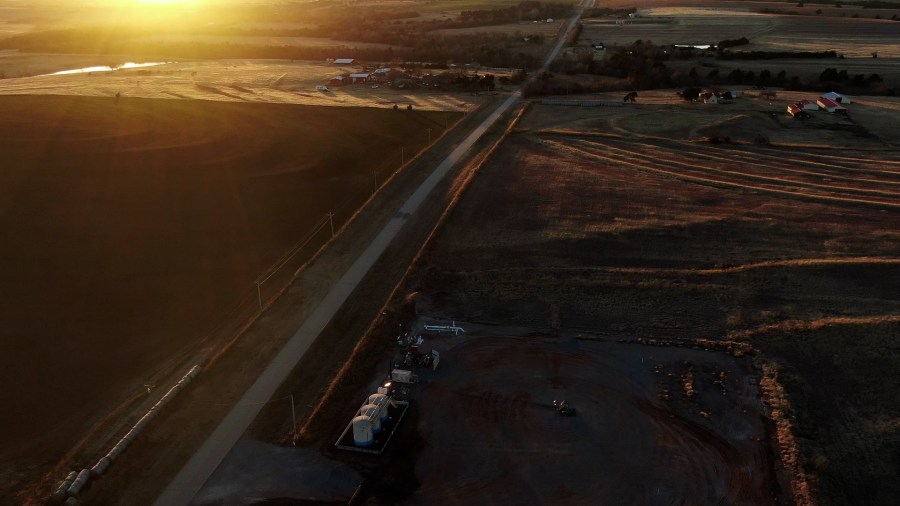 Drone shot of Chemical Spill near Calumet