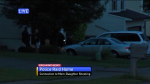 KCPD raid on home in connection to mother-daughter shooting.