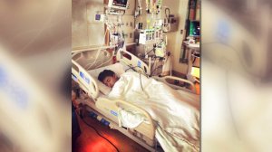 Isaiah Rider in the hospital.