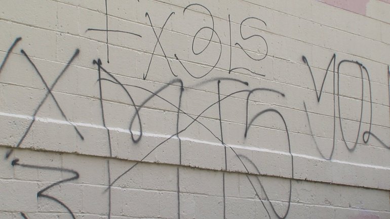 Another gang took notice of this and crossed it out with their own "X"