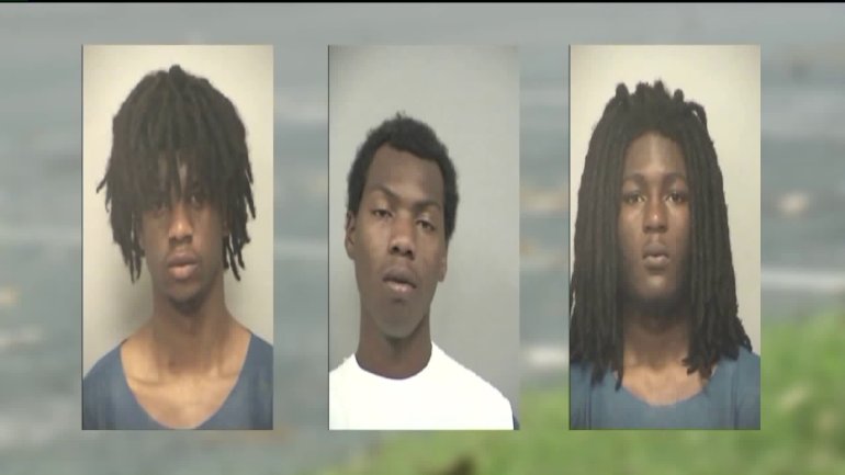Left to right, robbery suspects Jamel McDaniel, Cortez Gragg and Ronnie Mitchell.