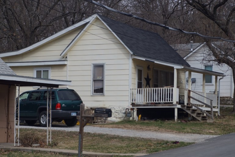 A look at the scene where four people were shot to death Monday, March 7 in Kansas City, Kan. 