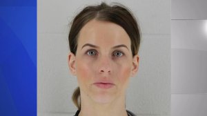Paige Hatfield's booking photo from the Johnson County Detention Center. 